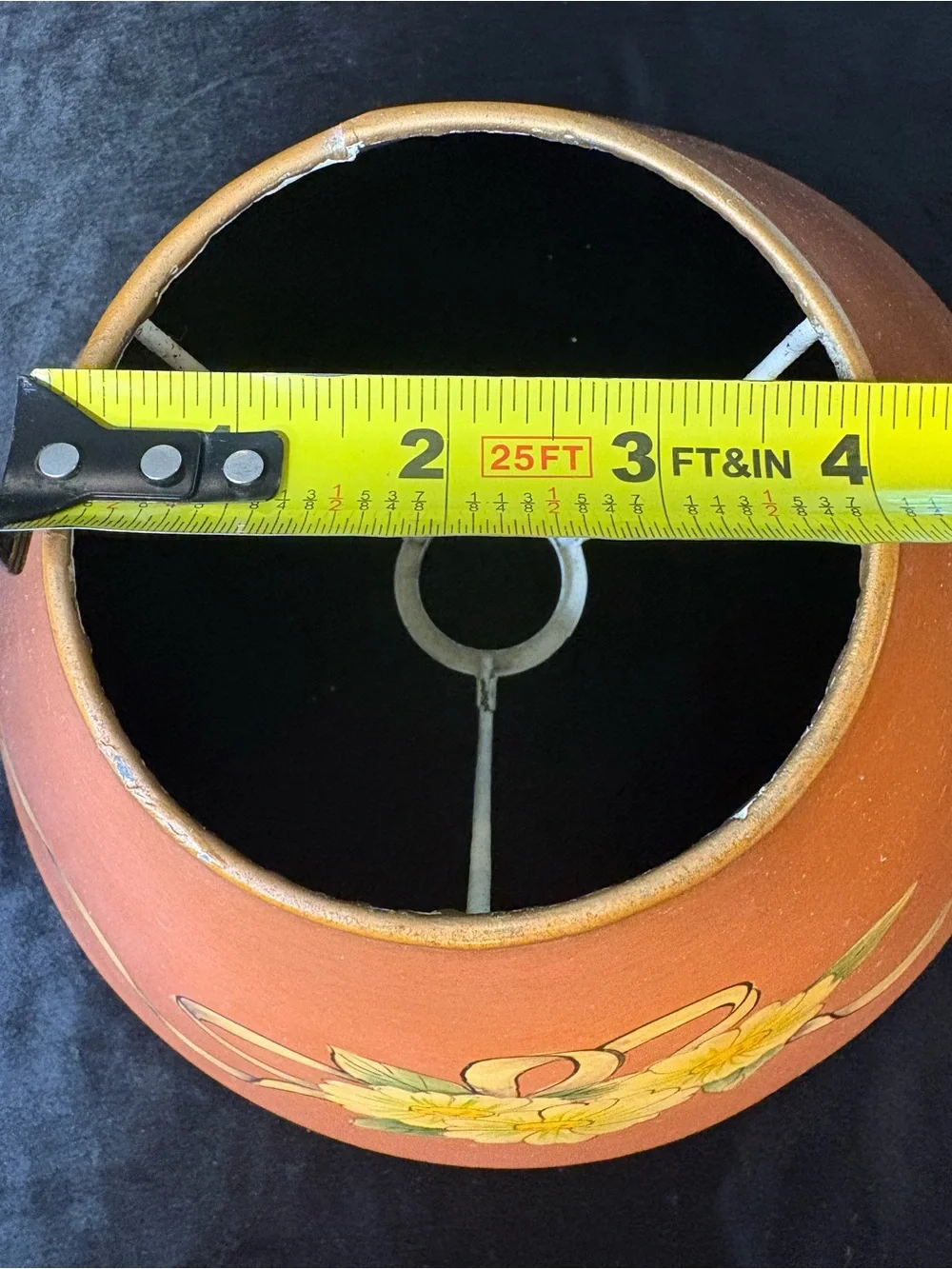 Vintage Tole Metal Lamp Shade - Picture 8 of 9